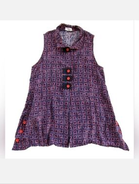 Terra SJ Apparel Sleeveless Geometric Pattern Tunic